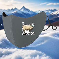 3D Plush Warm Mask 6133 Wearing Mask Sheep & Vaccine Symbol