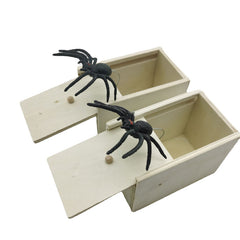 Wooden Spider Box Trick Joke Toy - Surprise Your Kids with Fun!
