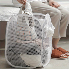 1pc Mesh Laundry Basket Portable Laundry Basket Foldable Easy To Open