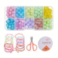 10 Grids Glass Beads, 8mm Single Two