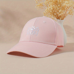Dog Mom Embroidery Baseball Cap Solid Sun Hat Adjustable Dad Hat Women