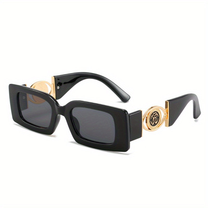 Y2K Rectangle Sunglasses Retro UV400 Sun Shades for Vacation Travel