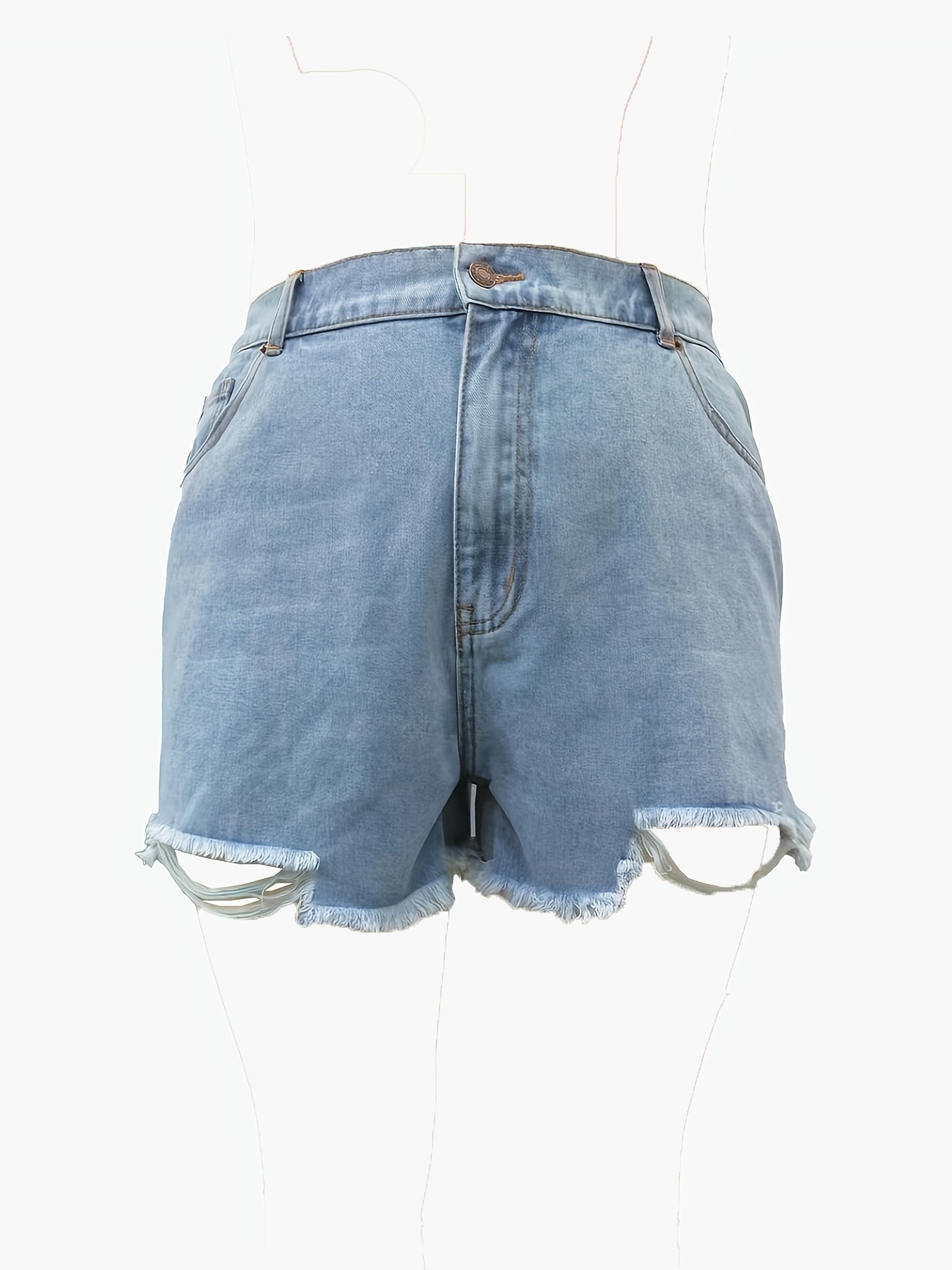  Casual Denim Shorts With Pockets