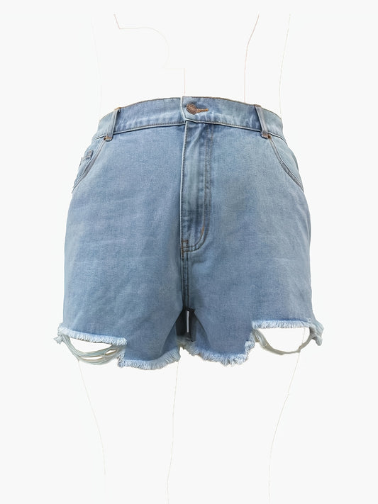  Casual Denim Shorts With Pockets