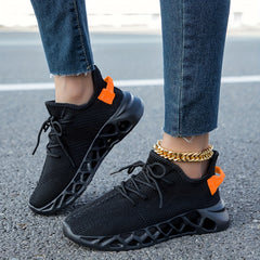 Women's Lightweight Breathable Sneakers Low Lace-up Casual Outdoor Sports Shoes