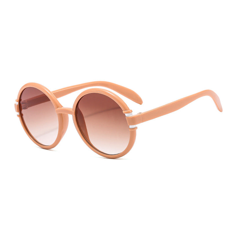 Round Oversize Sunglasses Vintage UV400 Sunscreen Women Unisex