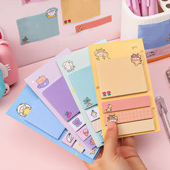 1pc 4 Colors Cartoon Sticky Notes, Home Office School Supplies