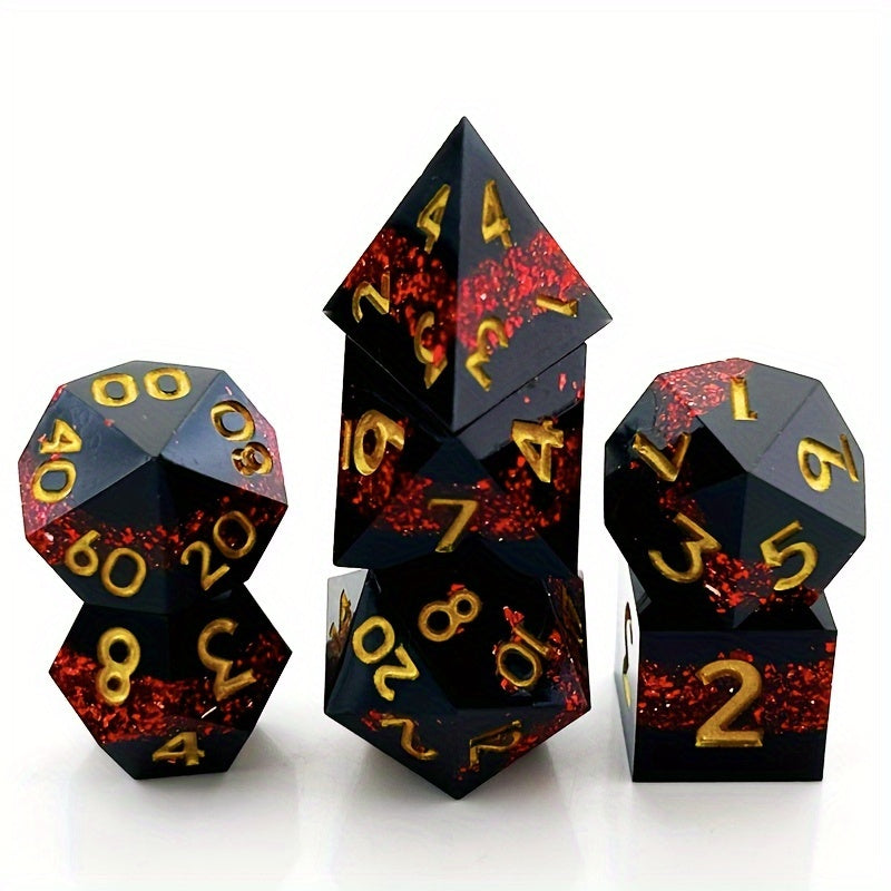 7pcs Resin Colorful Dice Game Accessories Sided Mini Dice Game Punishment