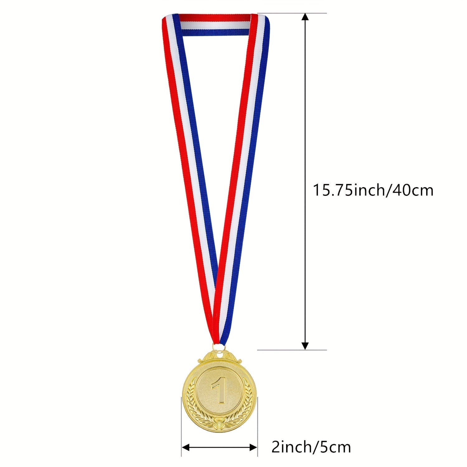 3 Pack Olympic Style Medals Silver Bronze Metal Award Medals with Neck Ribbon