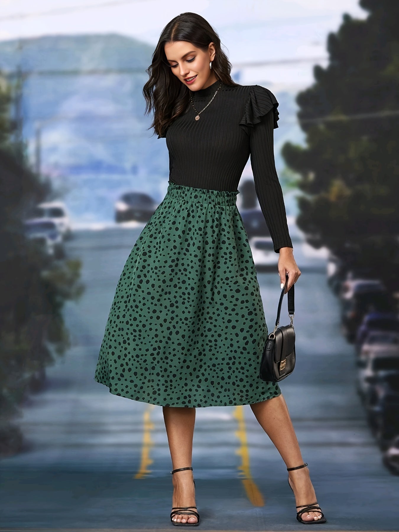 Leopard Print High Waist Skirt