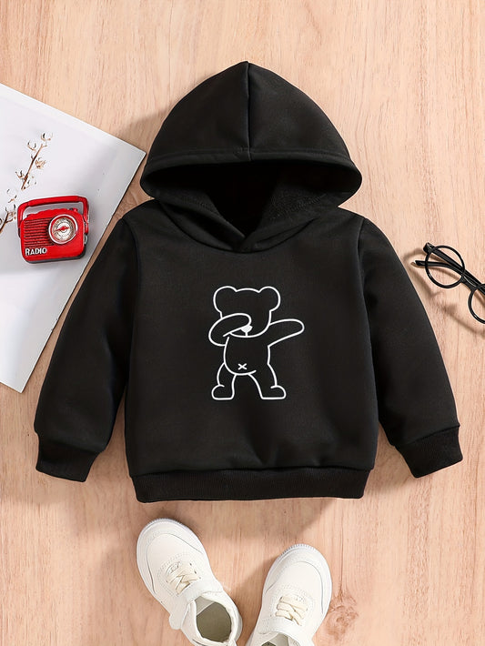 Boys Bear Graphic Hoodie Sweatshirt