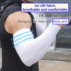 Car Sunscreen Ice Silk Cuffs for Men's Arms