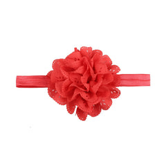 Girls Candy Mesh Flower Headband Elastic Hair Accessories