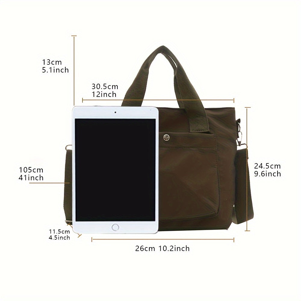 Large Capacity Commuter Messenger Bag Casual Bag Tote Bag College Crossbody Bag