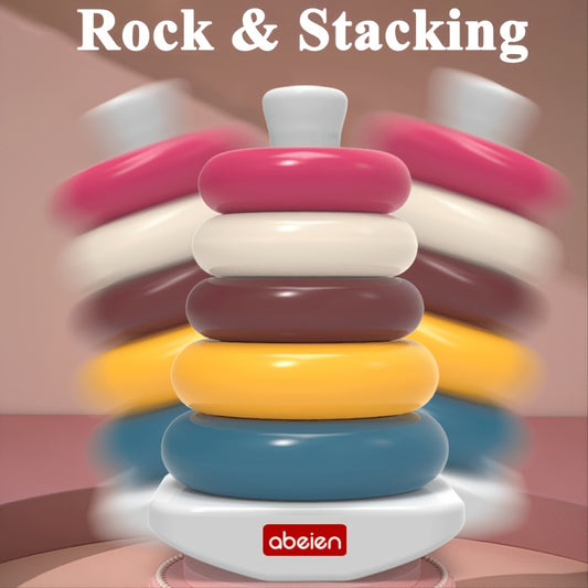 5Pcs Colourful Rings Baby Stacking Circle Stacking Toys