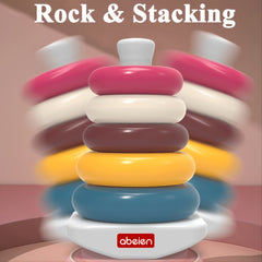5Pcs Colourful Rings Baby Stacking Circle Stacking Toys