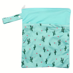 Cactus Print Waterproof Diaper Bag - Keep Diapers Organized