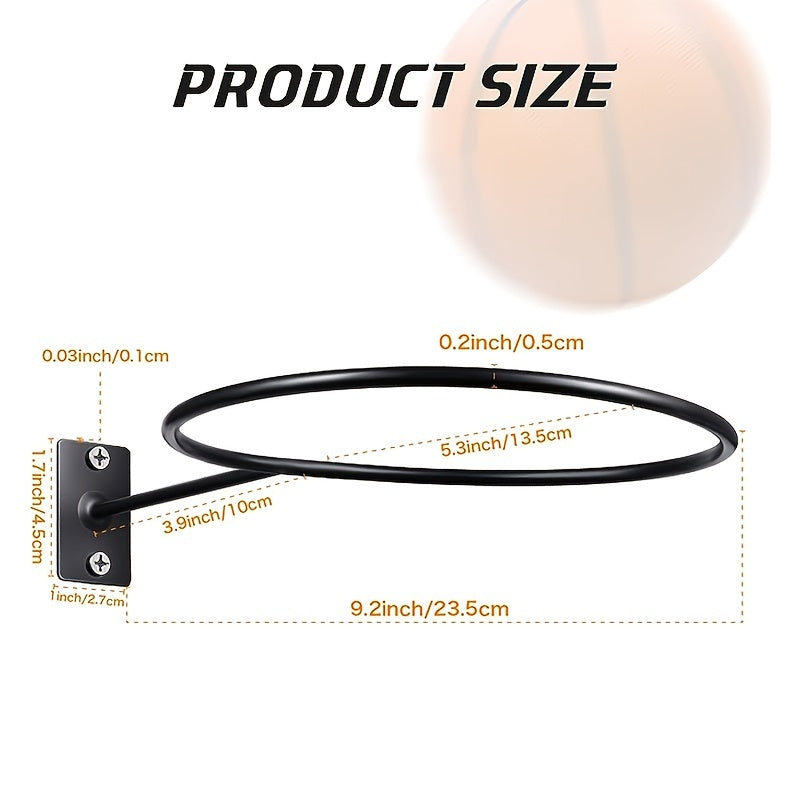 Wall Mounted Ball Storage Rack Display Stand for Sports Balls