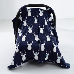 Girl's Car Seat Sunshade Cover with Cartoon Deer Pattern