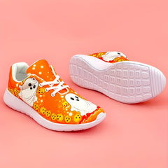 Halloween Pumpkin Ghost Print Sneakers