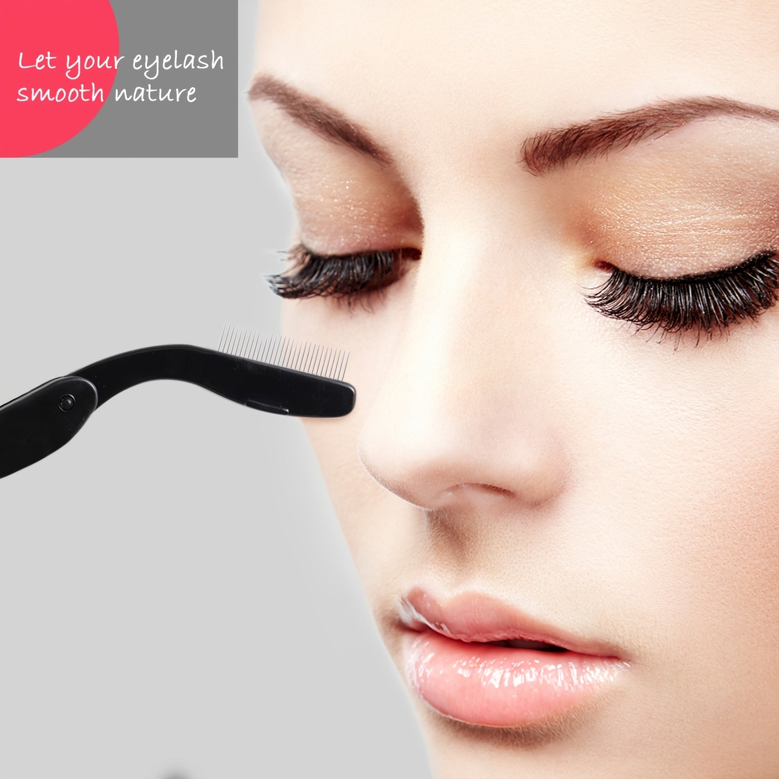 Professional Folding Eyelash Comb & Brush with Metal Teeth