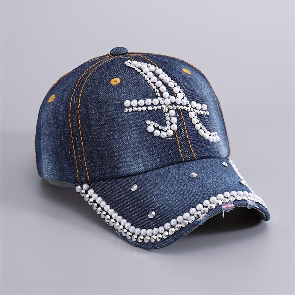 Dot Artificial Diamond Baseball Cap Fashionable And Versatile Cap