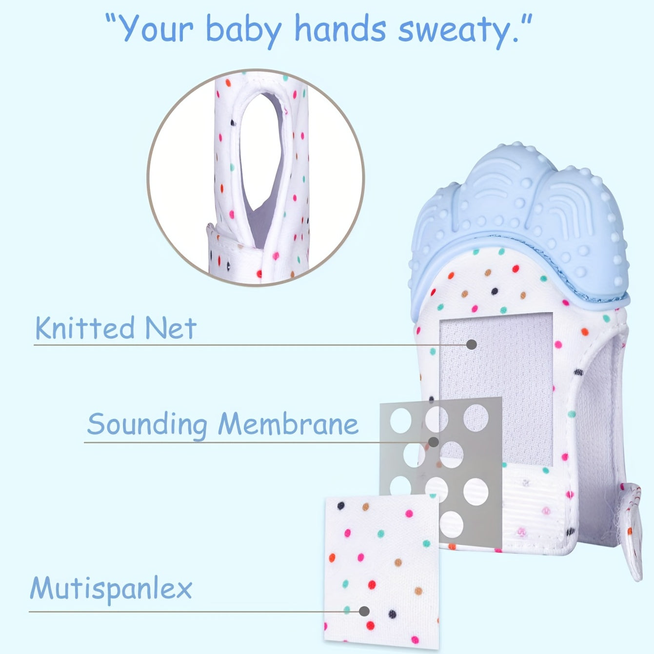 Soothing Teething Mitten Baby Teething Toy Self Soothing Teether