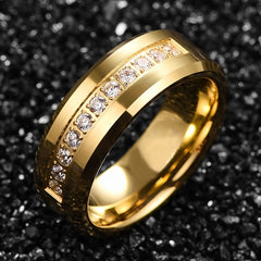 Zircon Engagement Rings Set Women Wedding Mens Ring