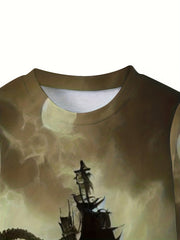 3D Sailboat Outdoor Long Sleeve T-shirt for Kids