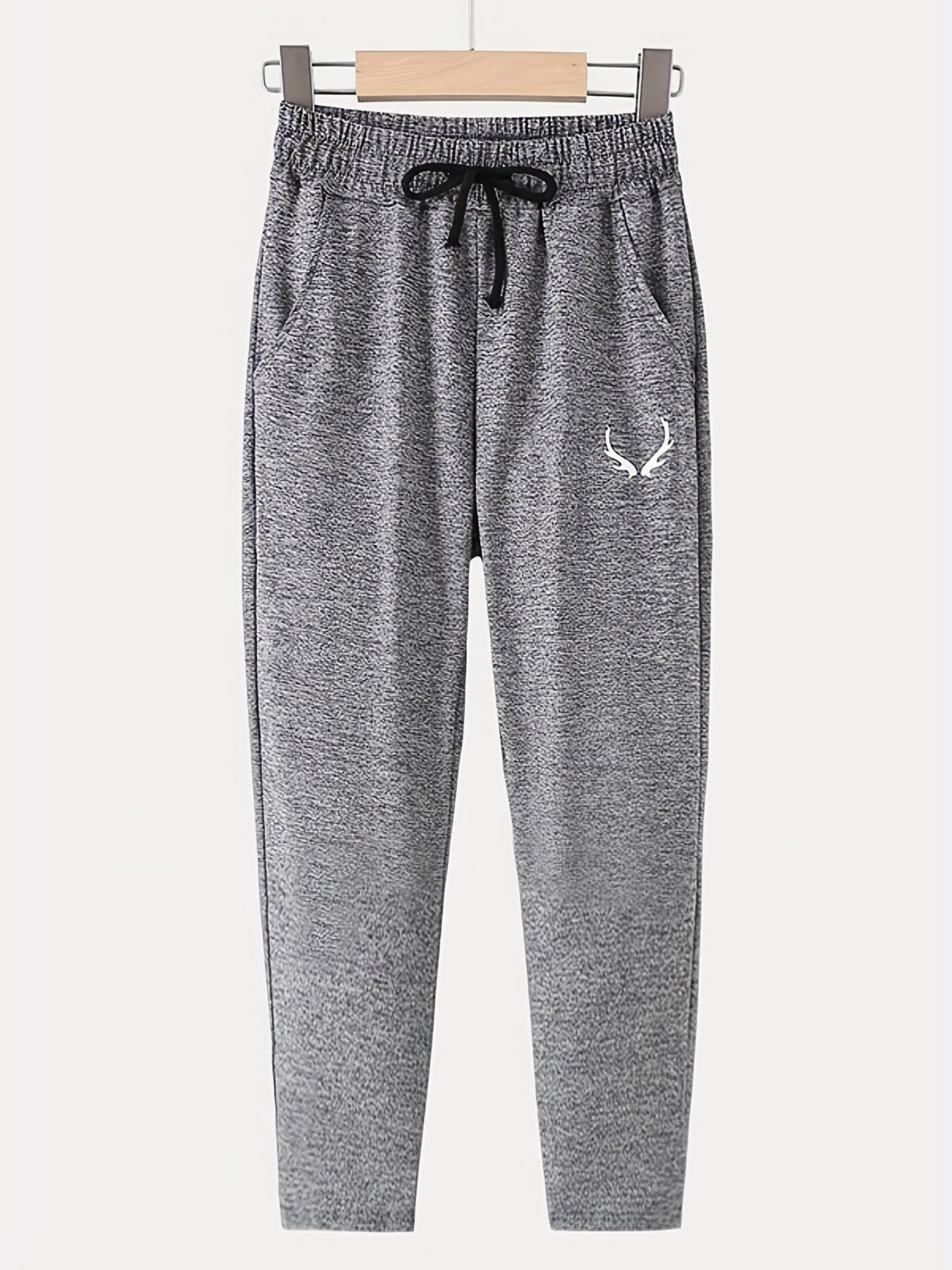 Stylish Deer Print Boys Casual Soft Comfortable Long Pants For Spring And Autumn