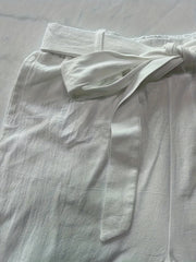  Women's Elastic Waist Straight Leg Pants With Belt