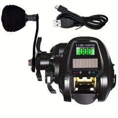 SAMOLLA Waterproof Electronic Fishing Reel LED Screen Baitcasting Reel