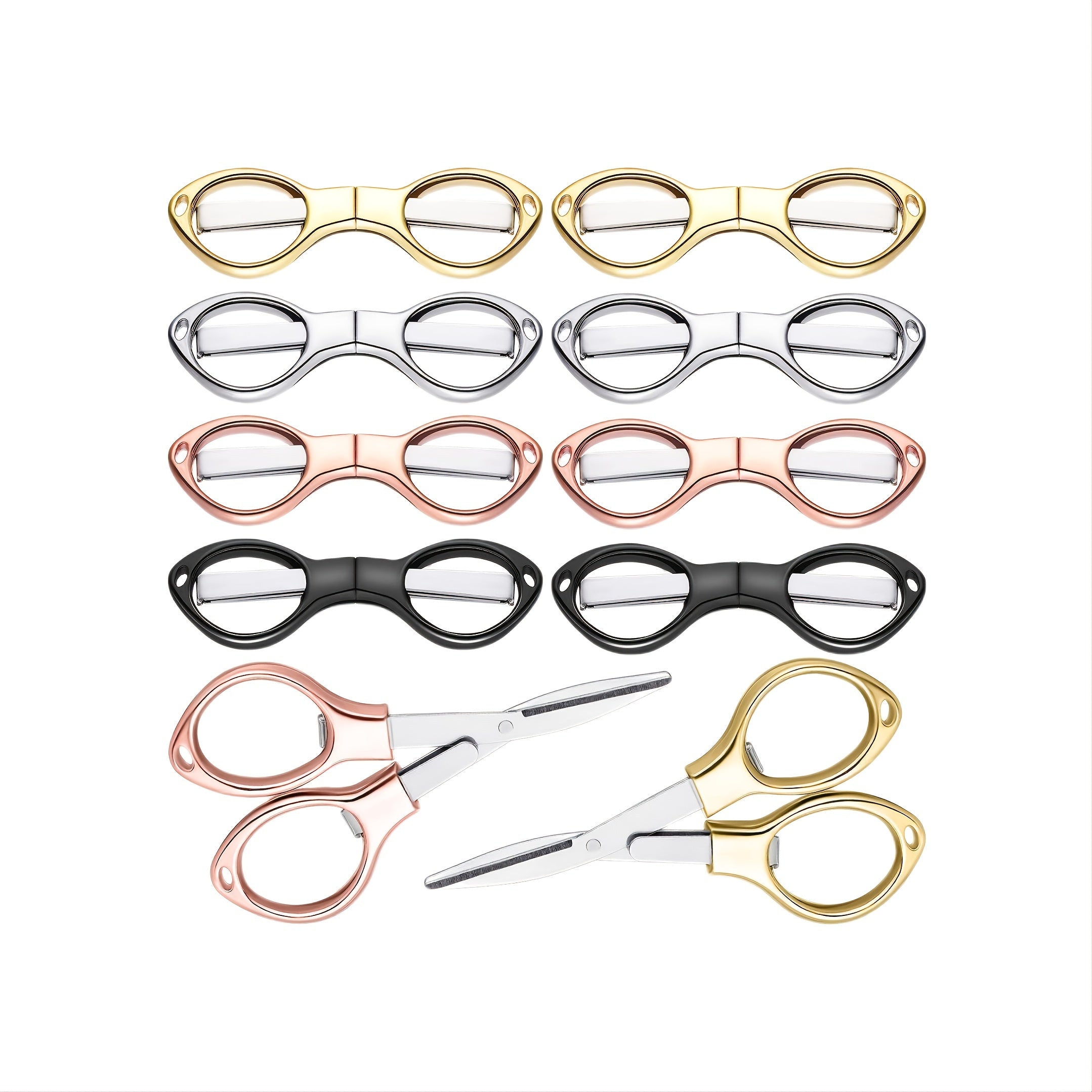 Compact Glass Folding Scissor Stainless Steel Mini Cutter