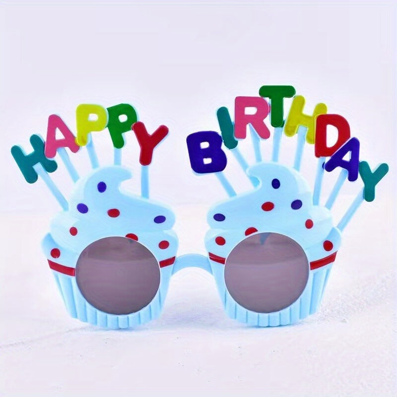 Funny Cupcake Sunglasses for Kids Party Photo Booth Props