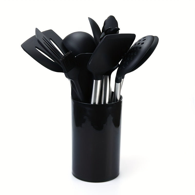 15pcs Silicone Stainless Steel Kitchen Utensils Set