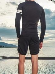 Men's Quick Dry Diving Wetsuit Set - Long Sleeve Jacket, Shorts, Leggings