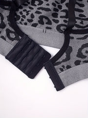3pcs Leopard Wireless Bralettes Comfy & Breathable Intimates Bra