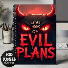 Evil Plan Toroidal Spiral Notebook Journal School Office Supplies