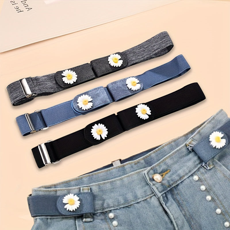 Elastic Belt Without Buckle Cowboy Canvas Men's Buckle Belt