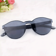 Unisex Rimless Transparent Sunglasses Colorful Lens