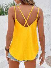 Gradient Back Cross Sexy Tank Top for Women