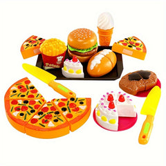 20pcs Cut Fruit Toys Western Food Set