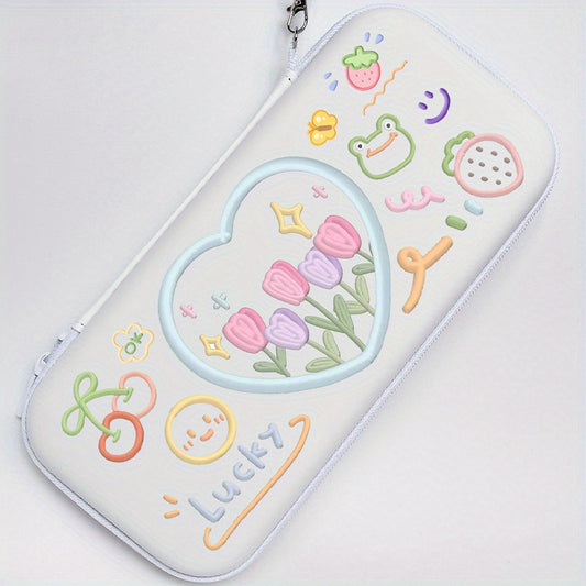 Stylish Tulip Switch Game Console Storage Bag for On-the-Go Gaming