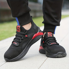 Men's Reflective Steel Toe Anti-skid Safety Work Shoes