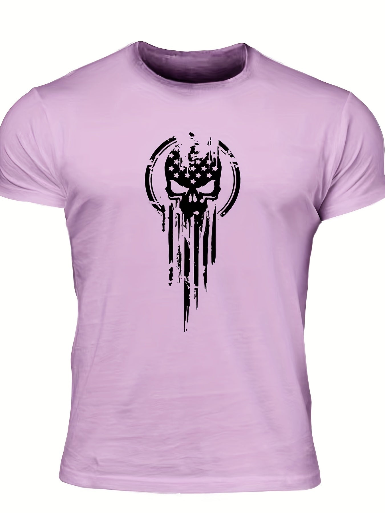 Vintage Skull Graphic T-Shirt for Men Comfortable Crew Neck Tee