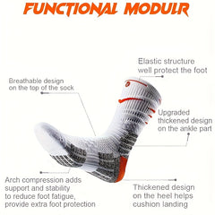 Veidoorn Basketball Socks Towel Bottom Compression Anti Slip Sweat Absorbing