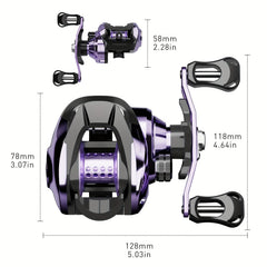Baitcasting Fishing Reel 7.2:1 Gear Ratio Saltwater Freshwater