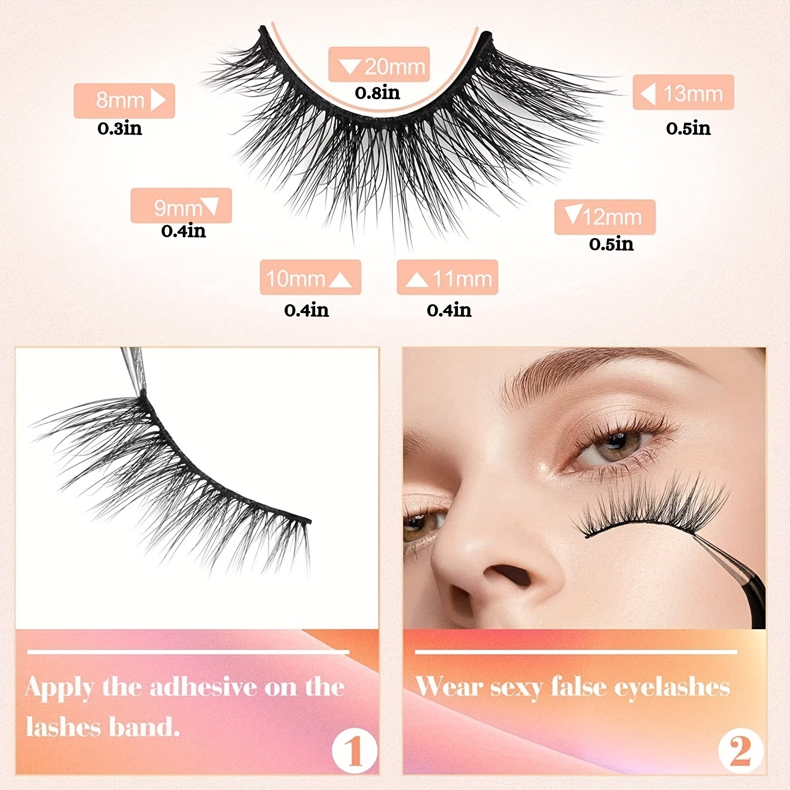 7 Pairs Cross Thick Fluffy Faux Mink False Eyelashes