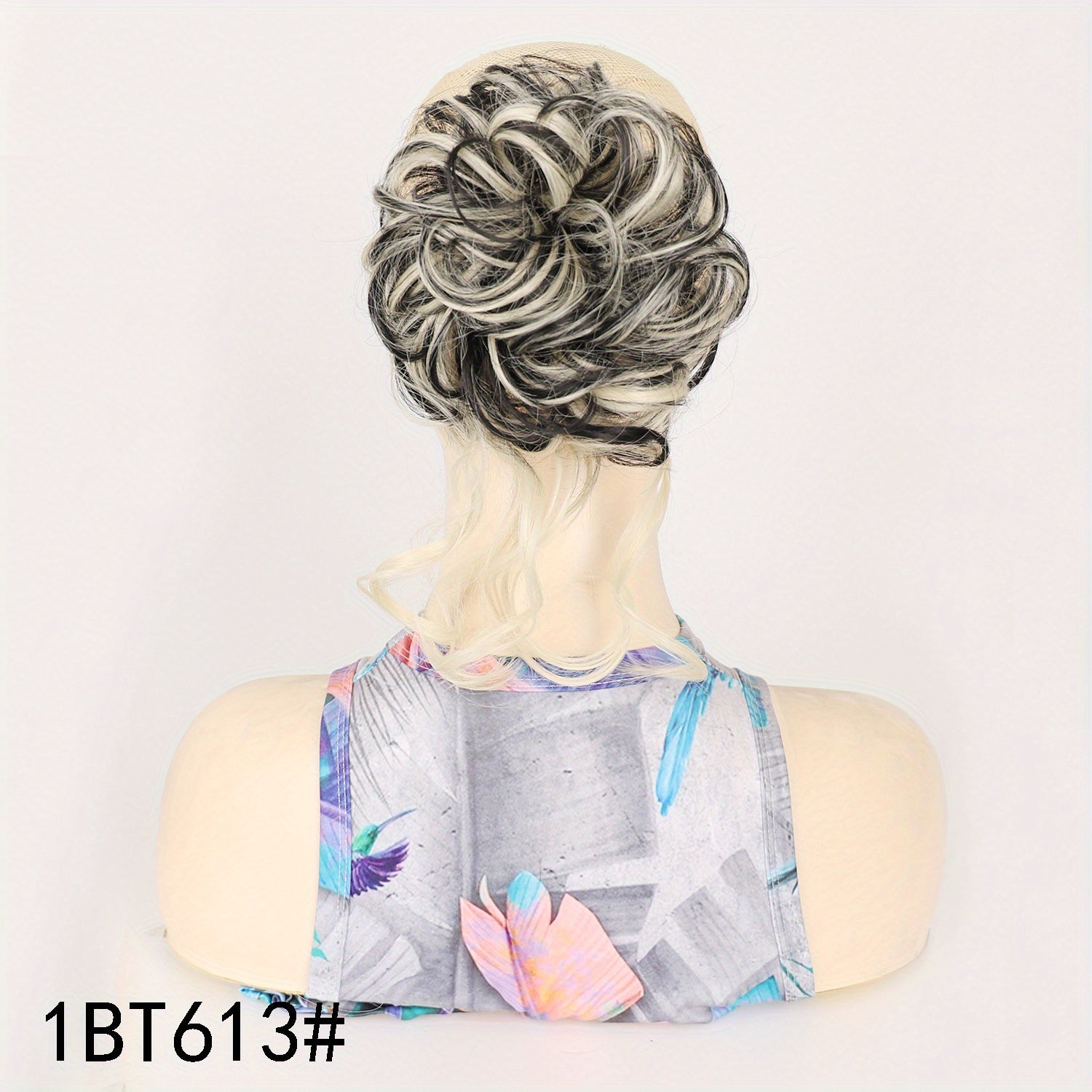 Messy Bun Hairpiece Scrunchies Updo Hair Extensions Wavy Curly Synthetic