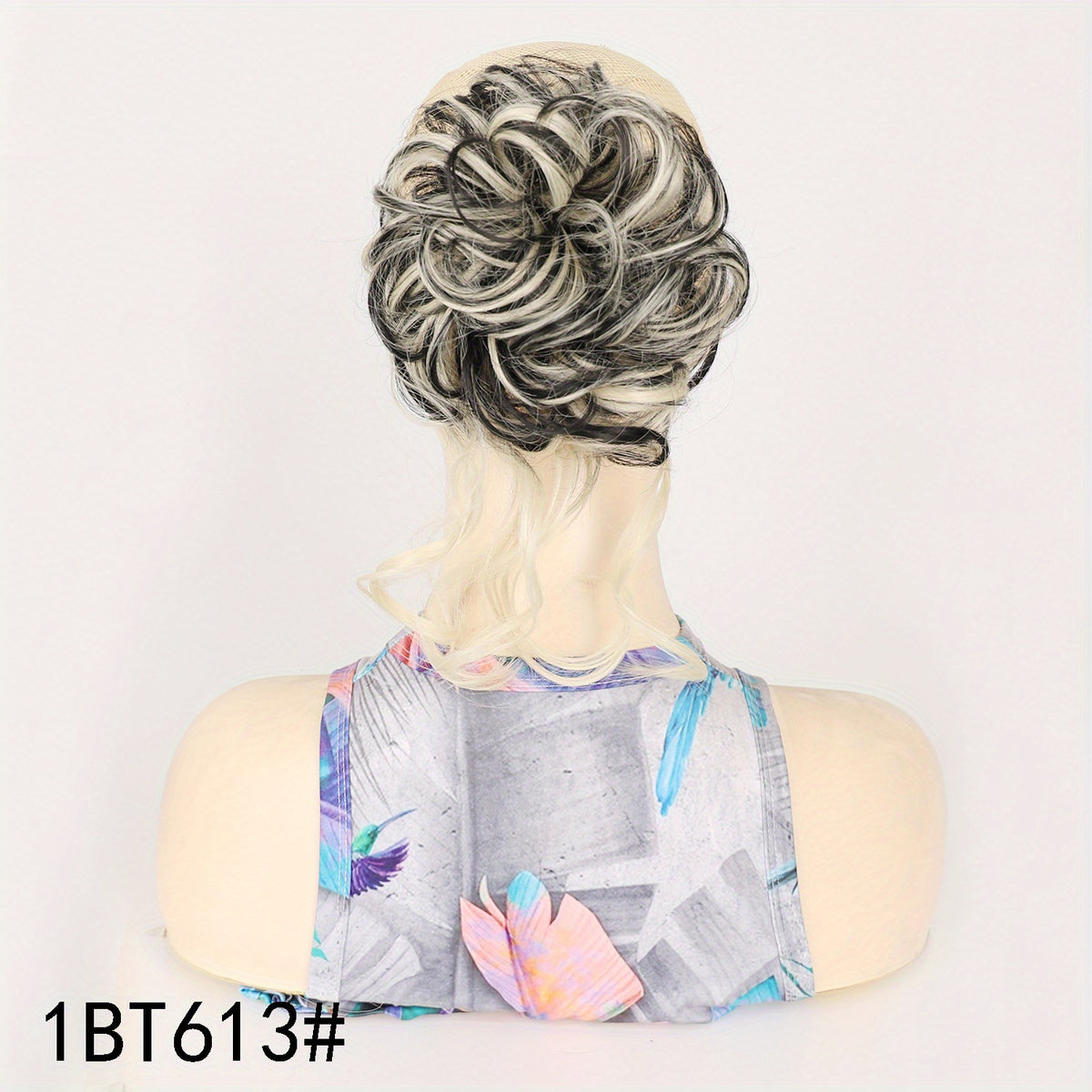 Messy Bun Hairpiece Scrunchies Updo Hair Extensions Wavy Curly Synthetic
